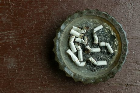 image of cigarette butts referencing cigarette smoke odor