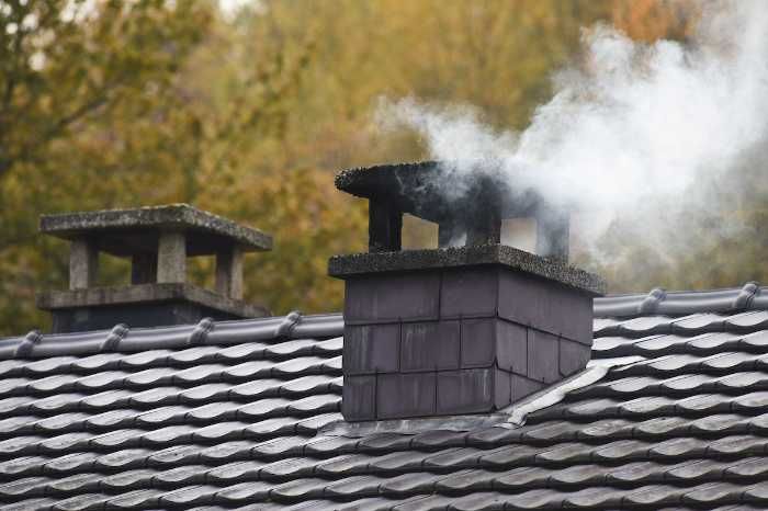 Image of smoke venting from rooftop