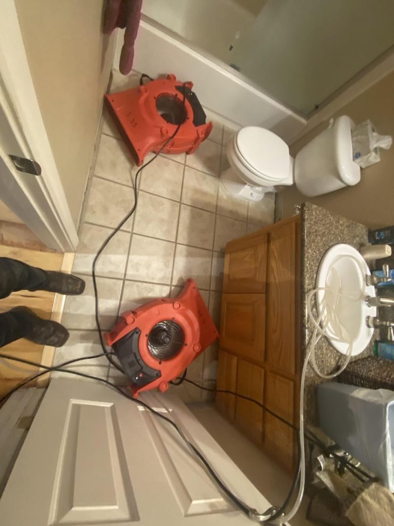 equipment cleaning the water damage