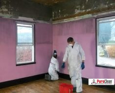 Soot-Cleaning-in-Dance-Studio-In-Progress-Fire-Damage-Restoration