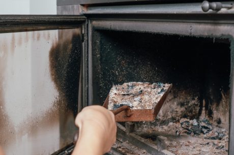 clean fireplace