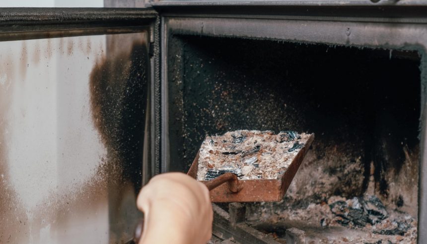 clean fireplace