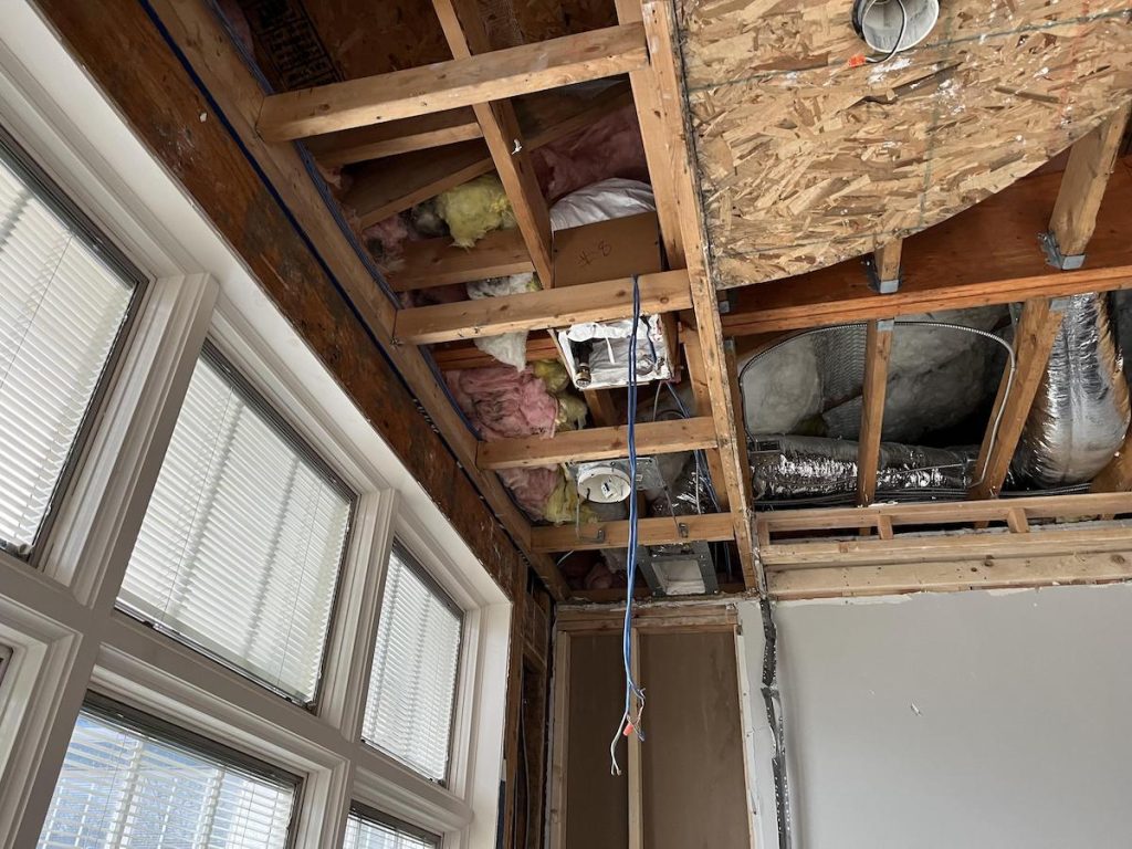 The nursing home's conference room encountered water damage.