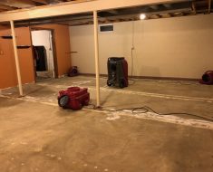 PuroClean of Central Denver - Photo of Equipment to dry a Flood in the Basement