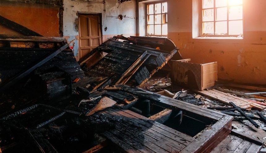 fire damage and soot