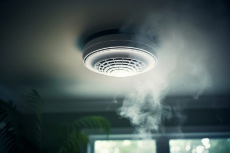 Smoke detector is one of many fire alarm systems in a home