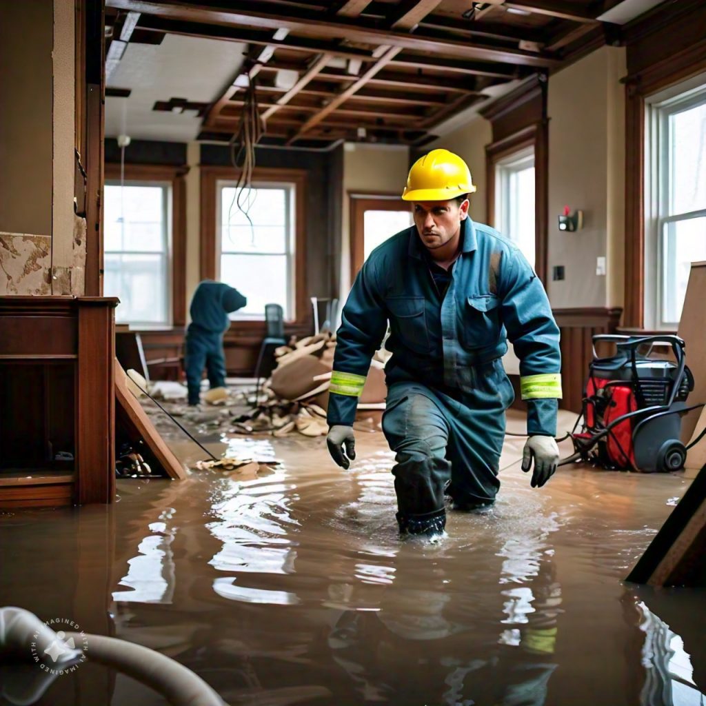 Flood damage property restoration