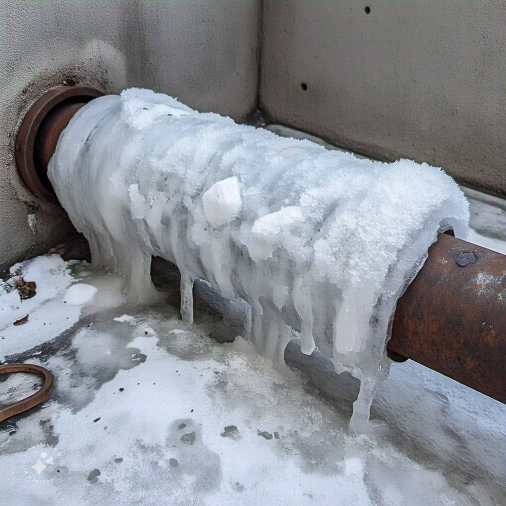 Pipes Frozen Pipe in winter