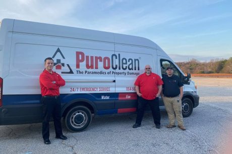 team van of Puroclean providing water damage restoration services in Wade Hampton