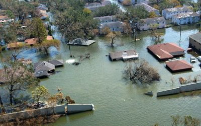 Flooded homes and roadways in long island new york