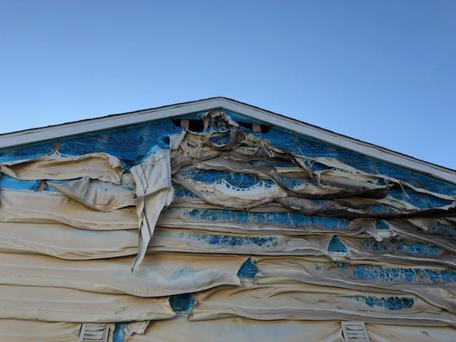 melted siding