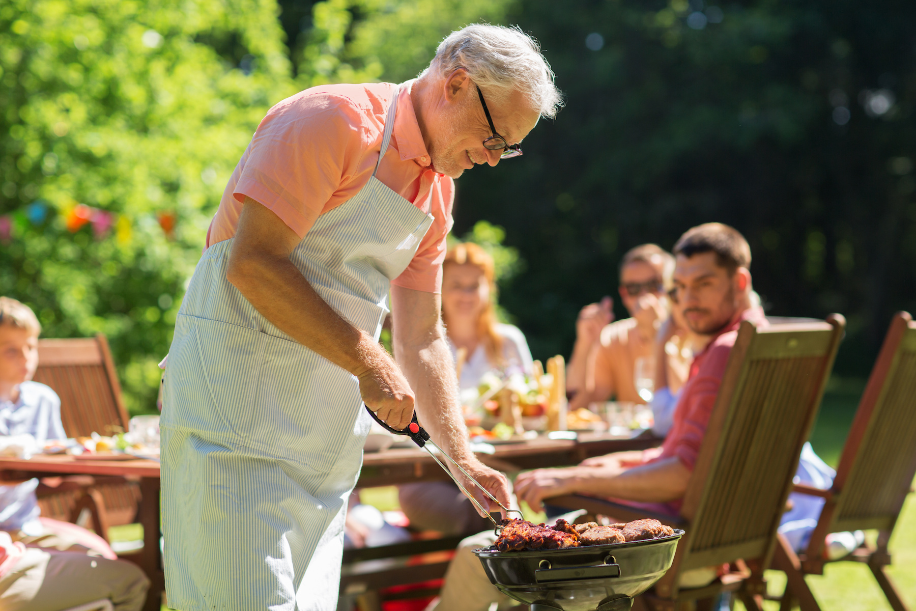 customers grilling