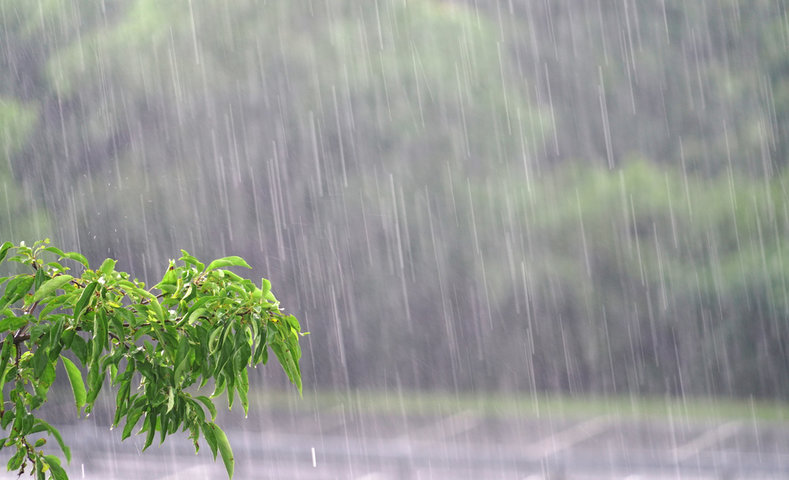 Heavy rains in a neighborhood.