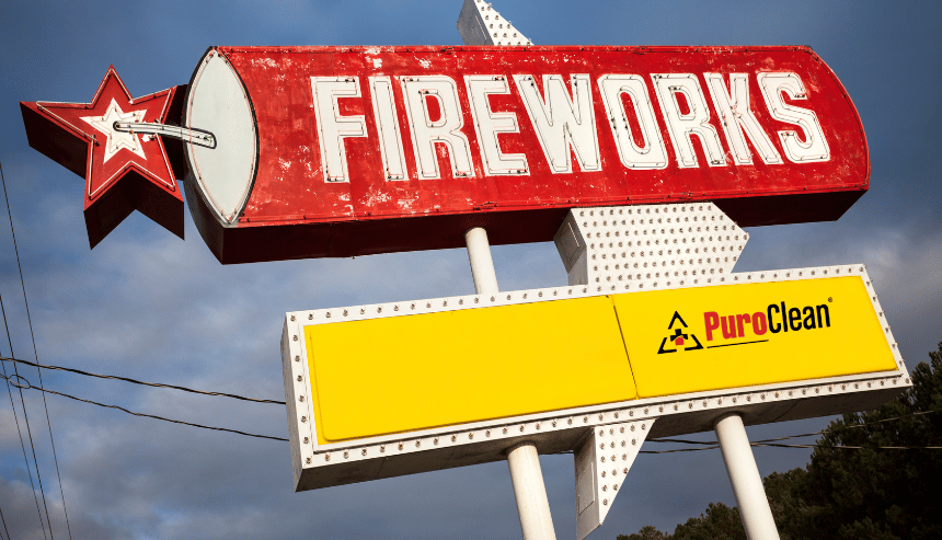 Fireworks for sale sign