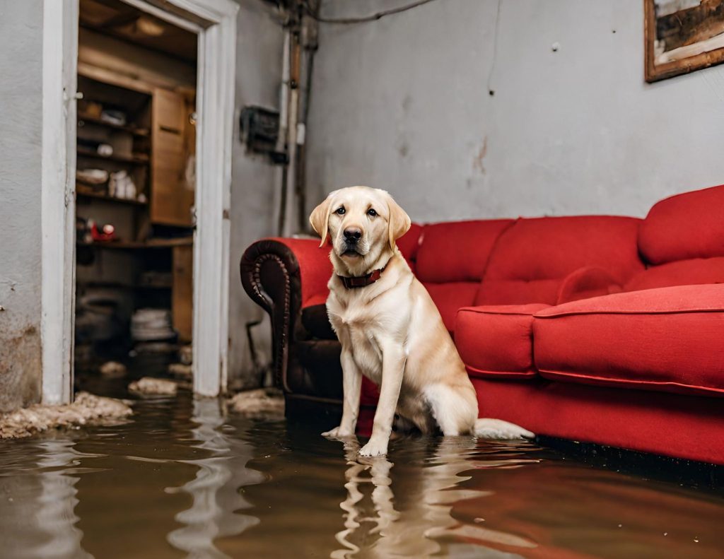 Water Damage flooded basement