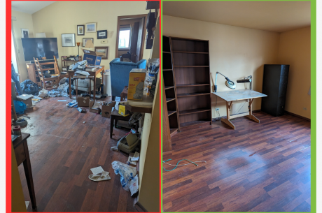 Puroclean Romeoville Before and After Home Cleanup Den Office