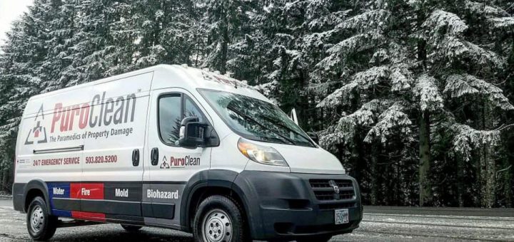 PuroClean Clackamas van winter