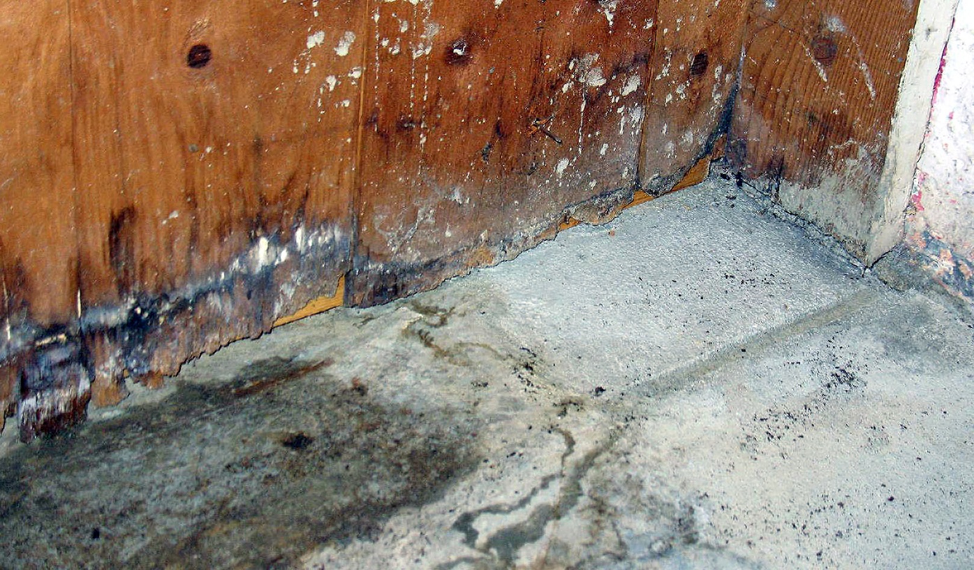 concrete floor water damage