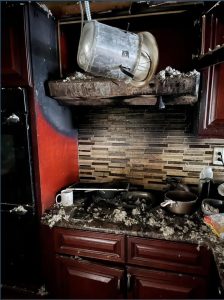 fire damage restoration One of our customer's sites, How it looked before we arrive for fire and smoke damage restoration