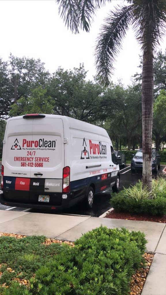 PuroClean van for COVID-19 cleaning