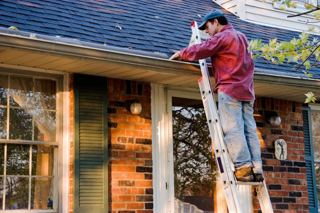 gutter leak damage