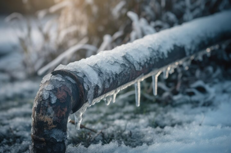 pipe burst - frozen