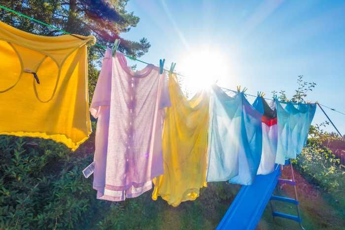 clothes being sun dried