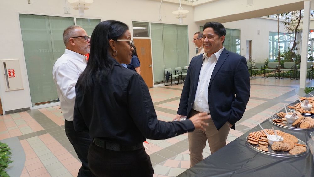 Our team members converse with Tamarac city officials