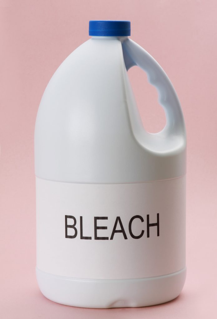 A bottle of bleach that many people use to kill mold - but does bleach kill mold?