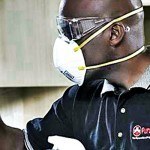 home organization - construction worker wearing face mask