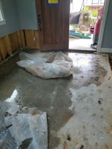 emergency restoration - floors in home damaged by water