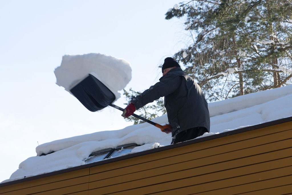 snow on roof