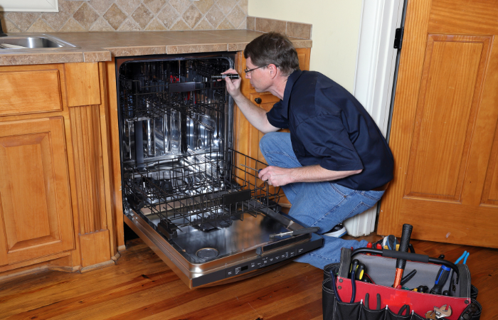 detecting a dishwasher leak signs